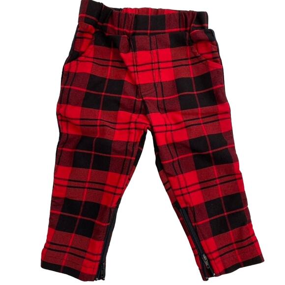 Posh Kiddos Red & Black Pants Size 9 Months - Picture 1 of 6